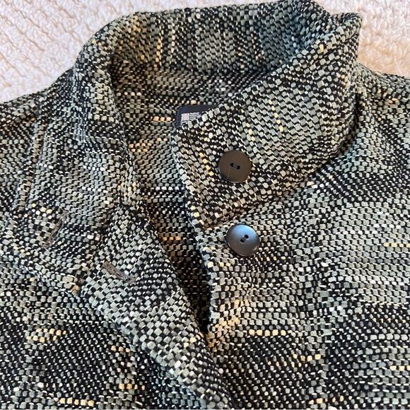 Arlene Wohl Handwoven Gorpcore Designs Rare Art-to-Wear Olive Vest Top Size M - Picture 11 of 12